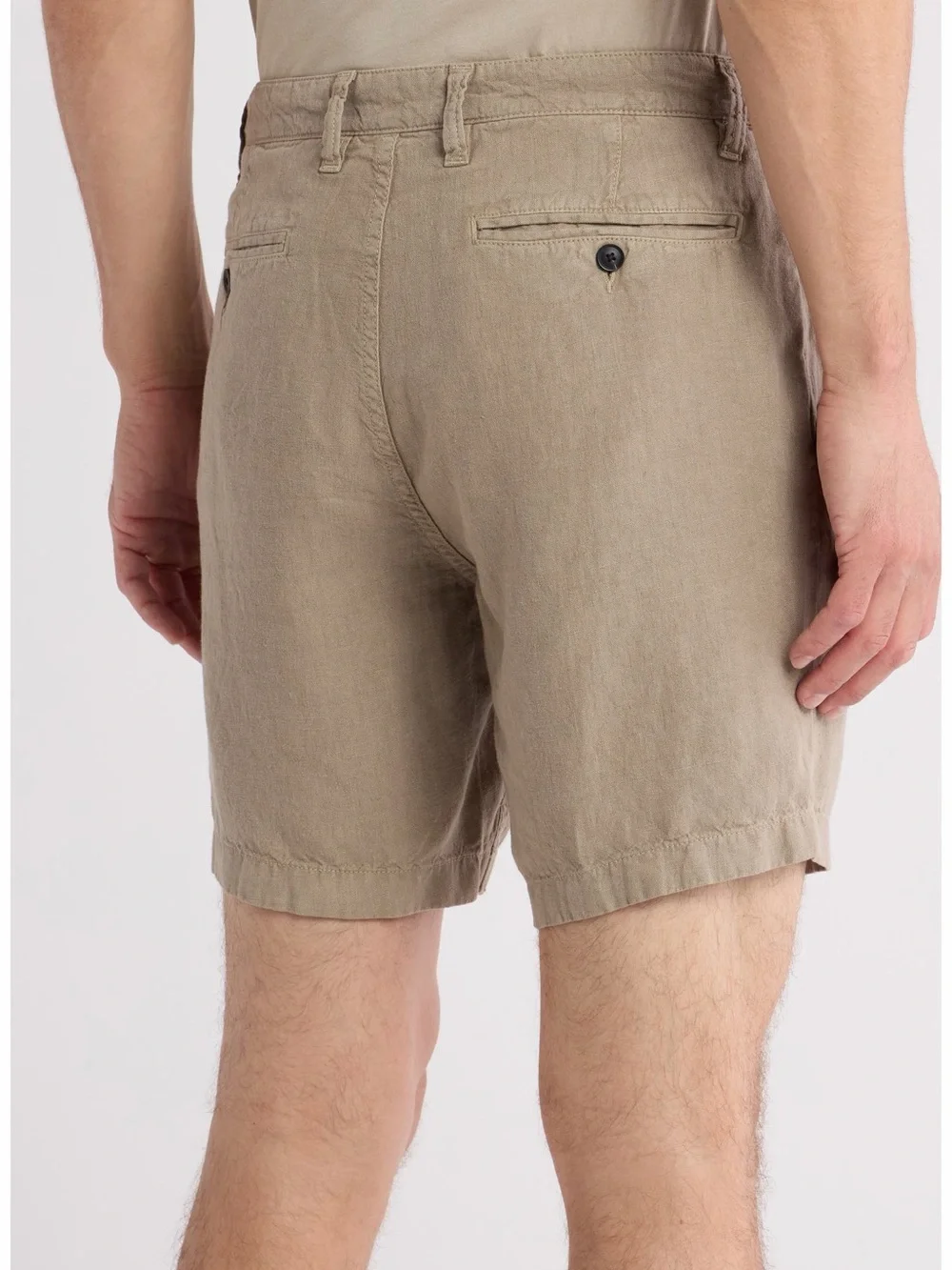 JOHN VARVATOS Johnny Linen Flat Front Shorts